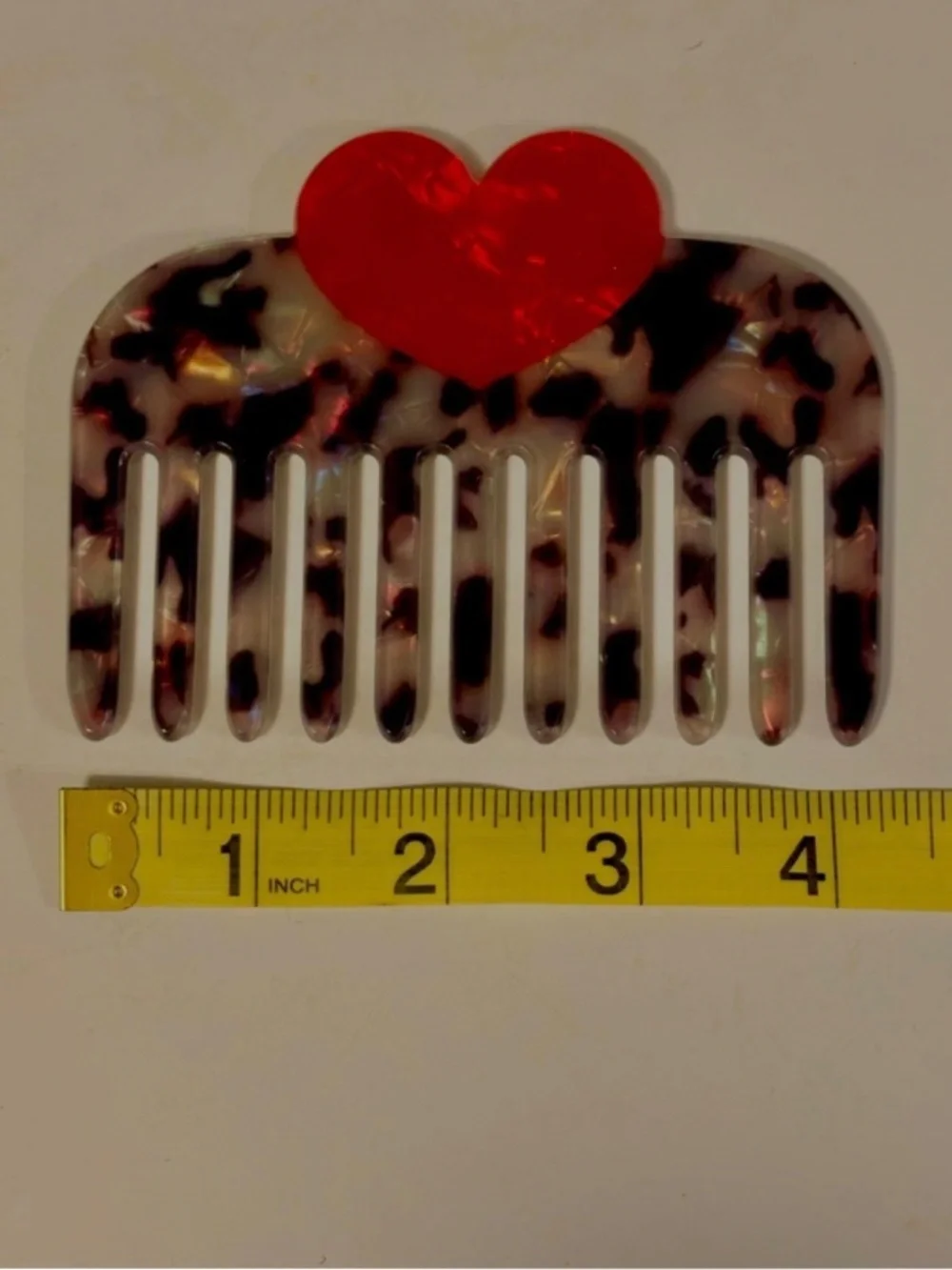 Set of 3 Tortoise Shell Combs Iridescent Hearts Old Money Quiet Luxury Girly New